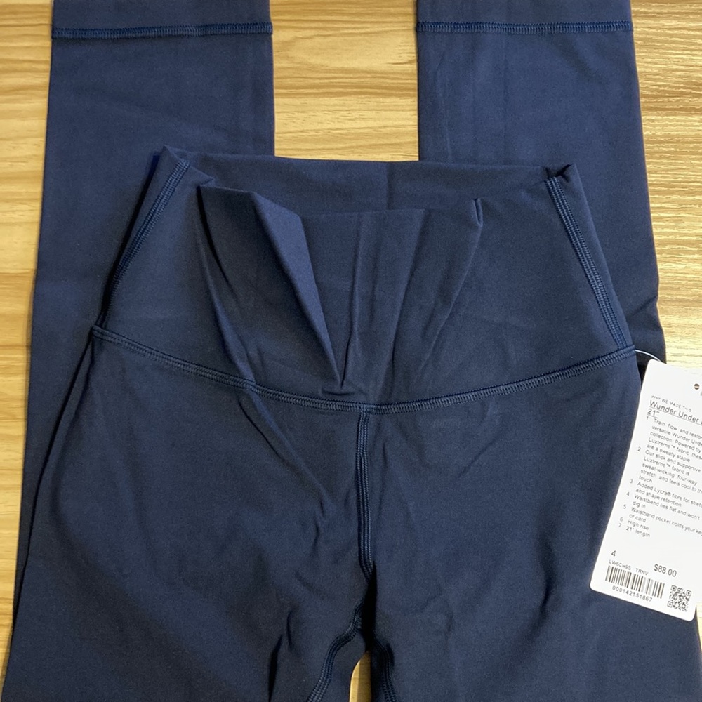🔥 Lululemon Wunder Under 21” True Navy 4 - Picture 6 of 8